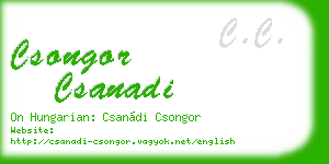 csongor csanadi business card