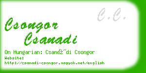 csongor csanadi business card